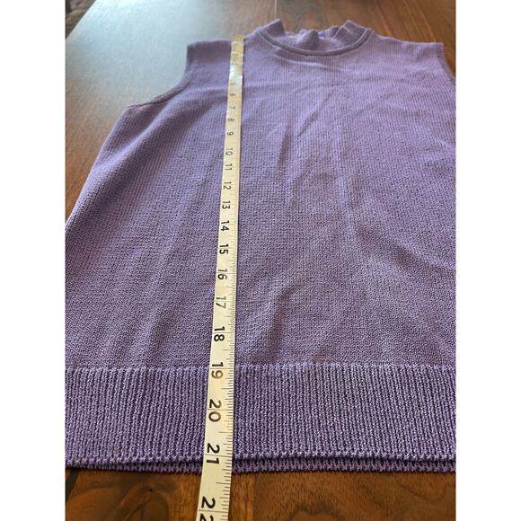 J.S.S knit wear jacket set small purple cream wool blend button up vintage - Picture 10 of 15